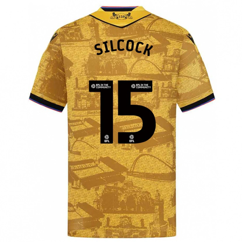 Danxen Kvinnor Hannah Silcock #15 Guld Svart Bortatröja Matchtröjor 2025/26 Tröjor T-Tröja