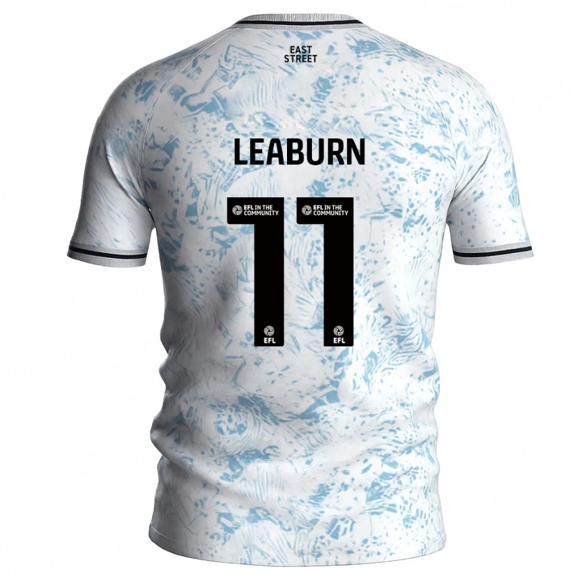 Danxen Kvinnor Miles Leaburn #11 Vit Himmelsblå Bortatröja Matchtröjor 2025/26 Tröjor T-Tröja