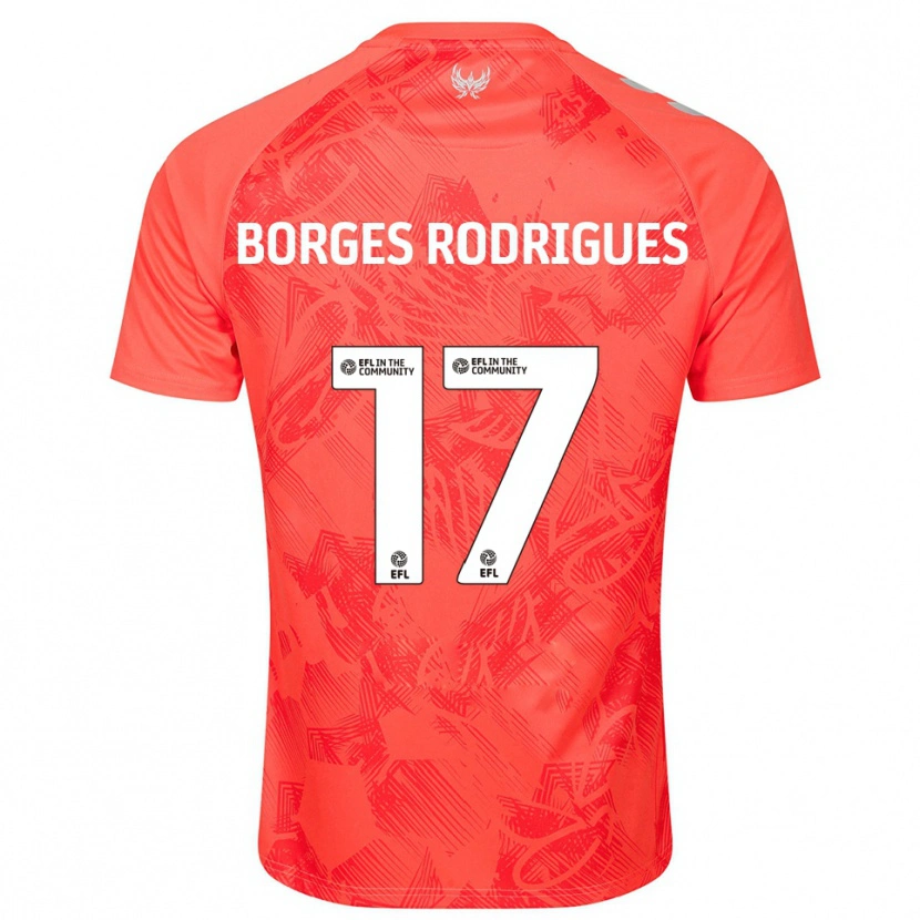 Danxen Kvinnor Raphael Borges Rodrigues #17 Orange Vit Bortatröja Matchtröjor 2025/26 Tröjor T-Tröja