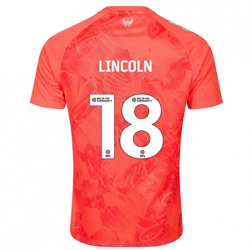 Danxen Kvinnor Khavarni Lincoln #18 Orange Vit Bortatröja Matchtröjor 2025/26 Tröjor T-Tröja