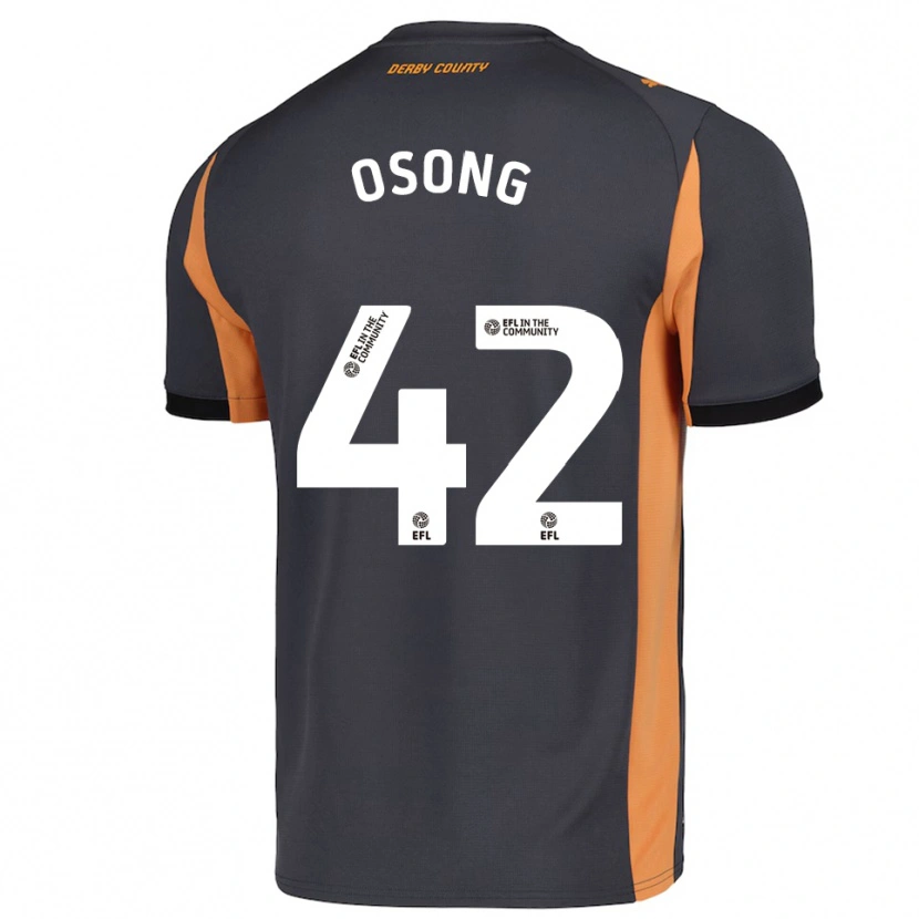 Danxen Kvinnor Johnson Osong #42 Grå Orange Svart Bortatröja Matchtröjor 2025/26 Tröjor T-Tröja