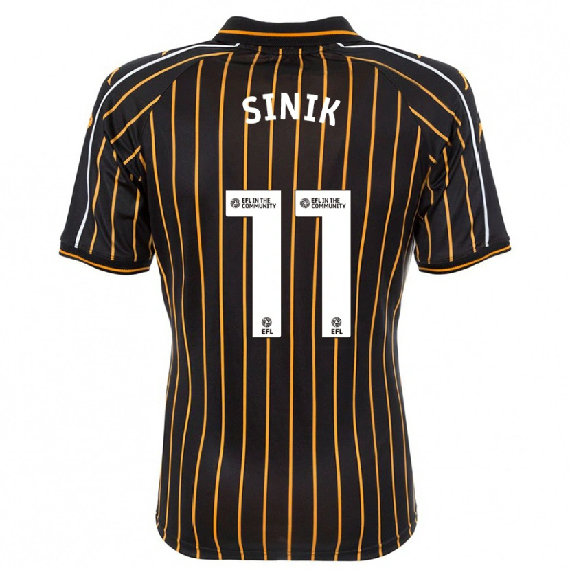 Danxen Kvinnor Doğukan Sinik #11 Vit Svart Bortatröja Matchtröjor 2025/26 Tröjor T-Tröja