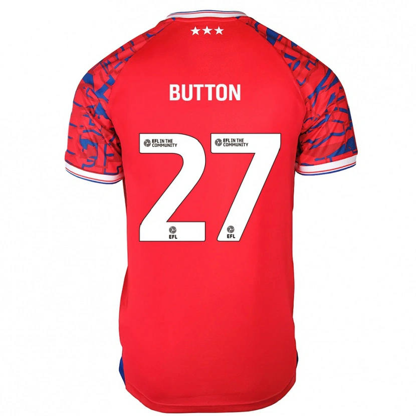 Danxen Kvinnor David Button #27 Röd Blå Bortatröja Matchtröjor 2025/26 Tröjor T-Tröja