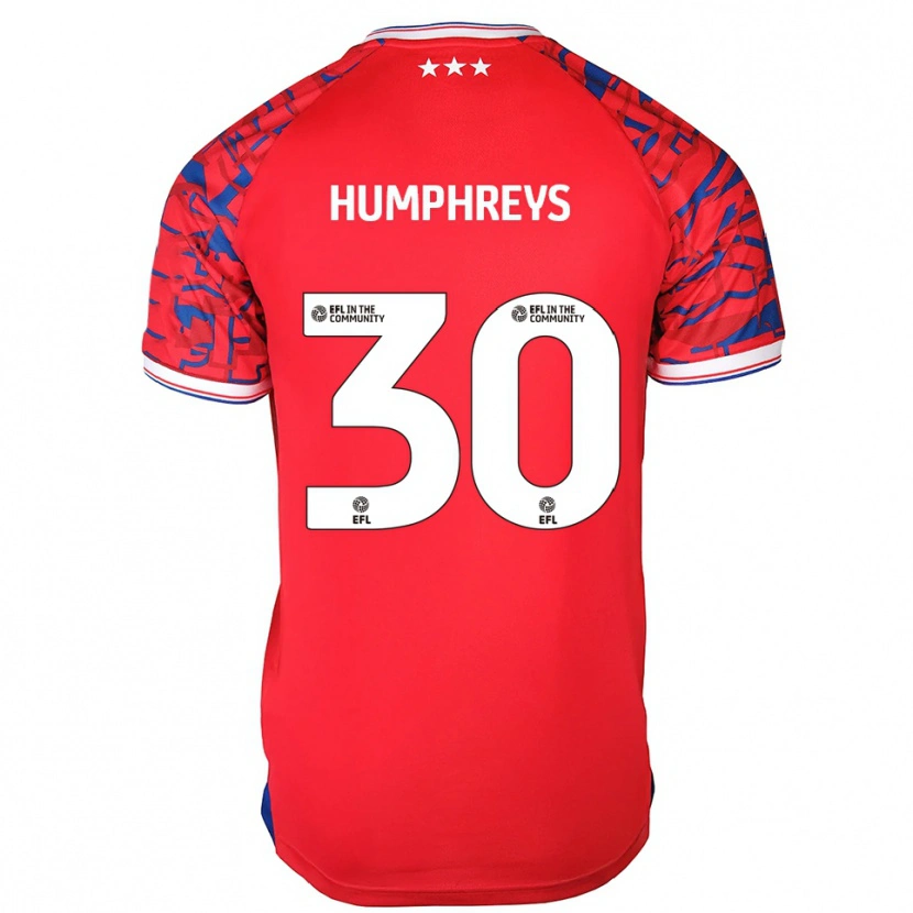 Danxen Kvinnor Cameron Humphreys #30 Röd Blå Bortatröja Matchtröjor 2025/26 Tröjor T-Tröja