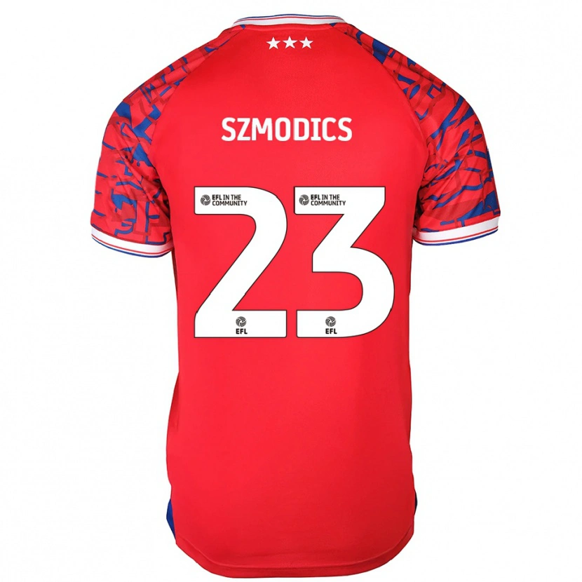 Danxen Kvinnor Sammie Szmodics #23 Röd Blå Bortatröja Matchtröjor 2025/26 Tröjor T-Tröja