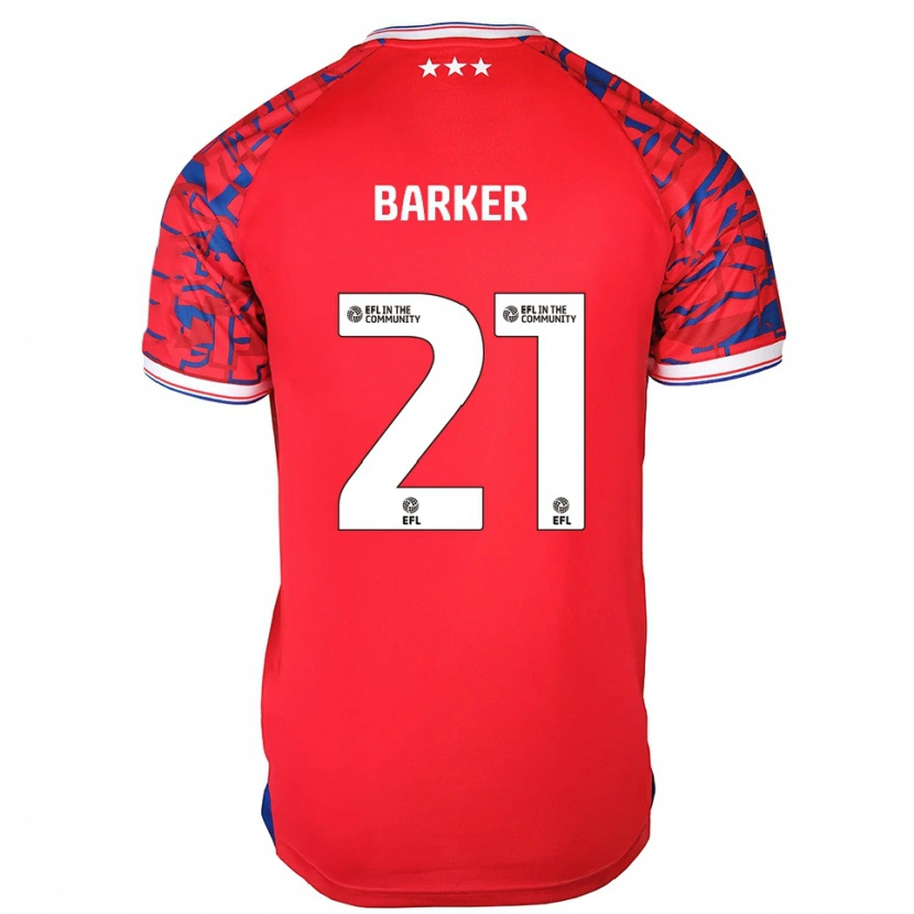 Danxen Kvinnor Maisy Barker #21 Röd Blå Bortatröja Matchtröjor 2025/26 Tröjor T-Tröja