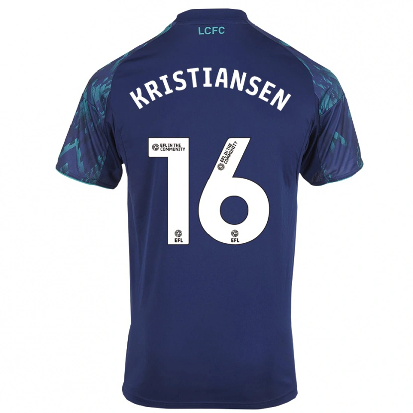 Danxen Kvinnor Victor Kristiansen #16 Marin Grön Vit Bortatröja Matchtröjor 2025/26 Tröjor T-Tröja