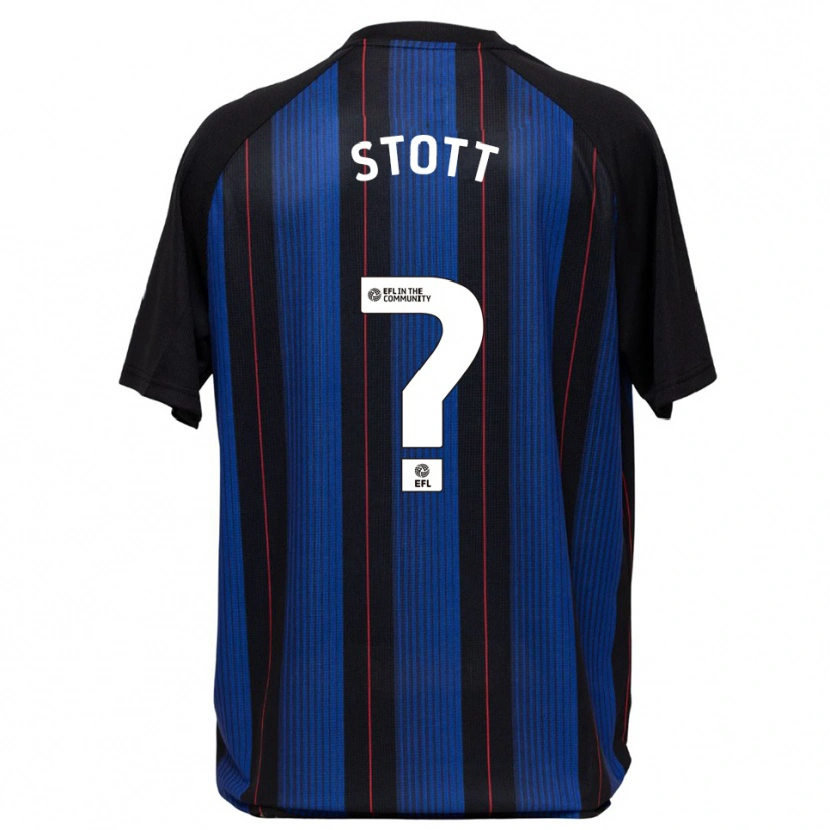 Danxen Kvinnor Jack Stott #0 Blå Svart Bortatröja Matchtröjor 2025/26 Tröjor T-Tröja