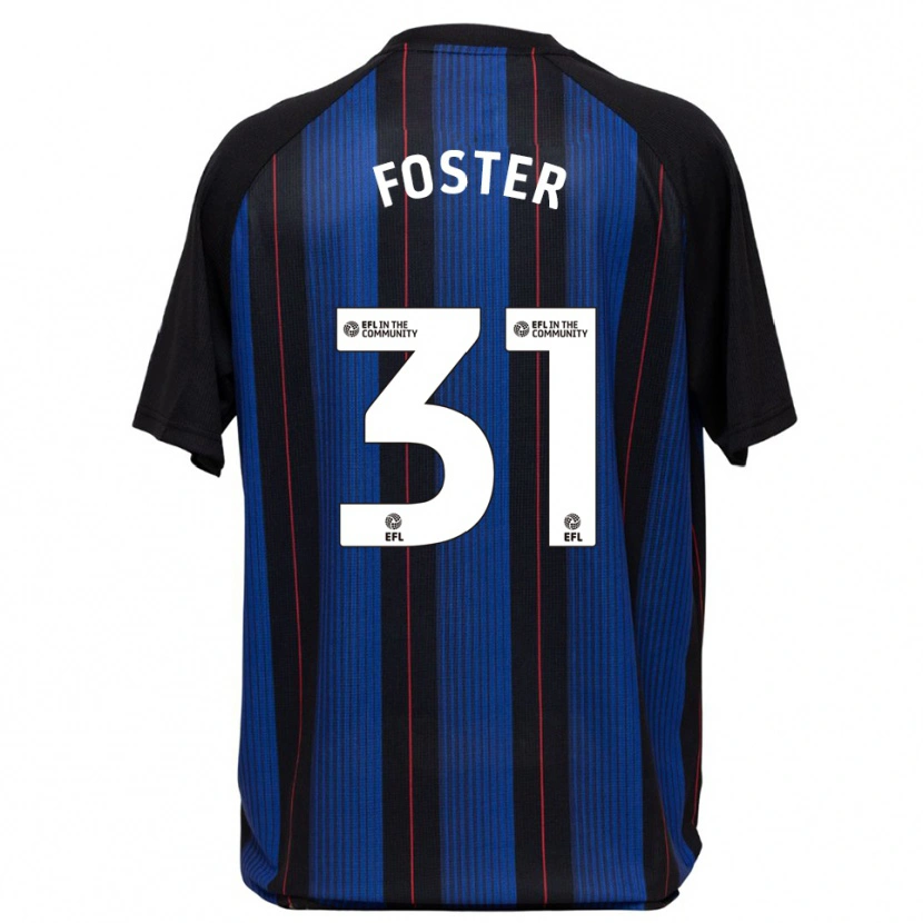 Danxen Kvinnor Owen Foster #31 Blå Svart Bortatröja Matchtröjor 2025/26 Tröjor T-Tröja