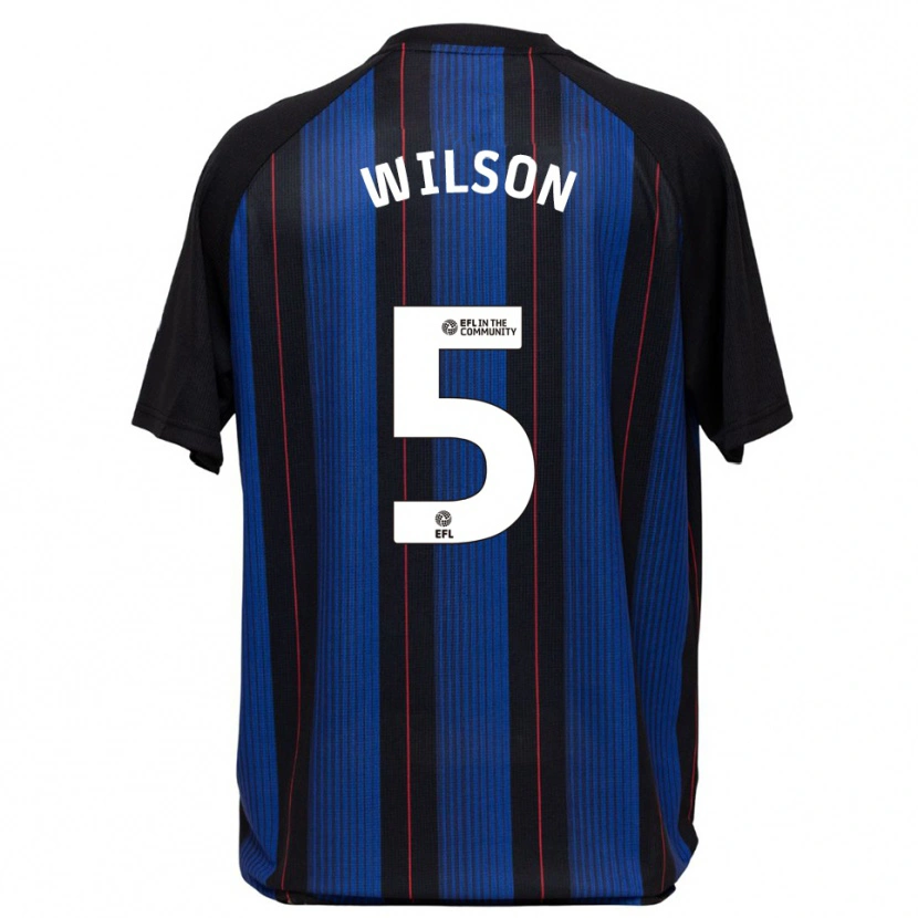 Danxen Kvinnor James Wilson #5 Blå Svart Bortatröja Matchtröjor 2025/26 Tröjor T-Tröja