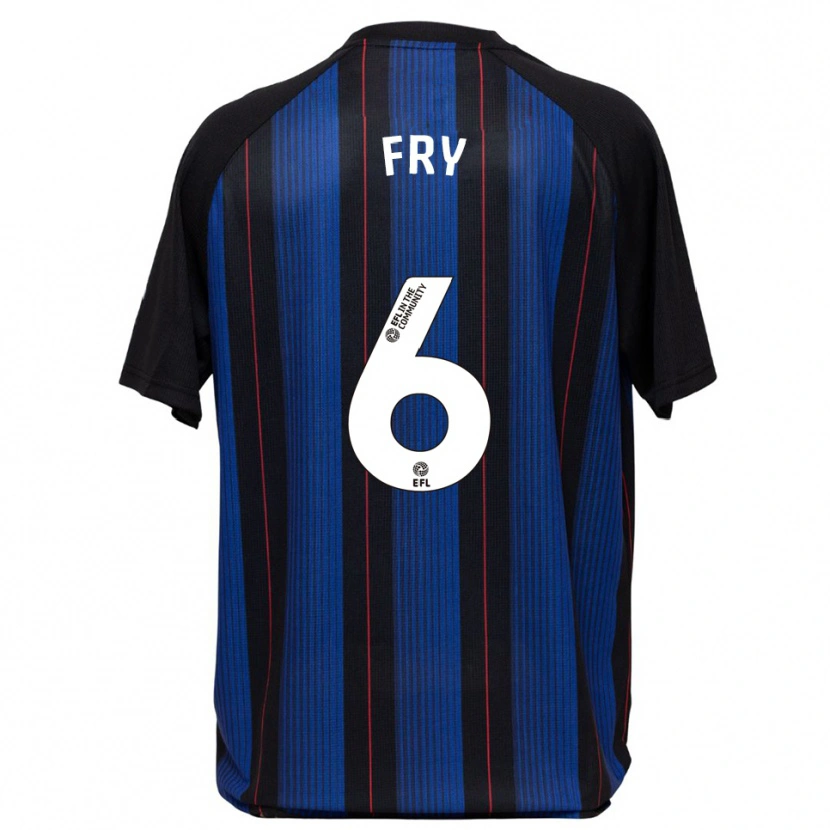 Danxen Kvinnor Dael Fry #6 Blå Svart Bortatröja Matchtröjor 2025/26 Tröjor T-Tröja