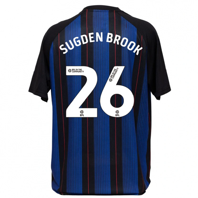 Danxen Kvinnor Darcie Sugden-Brook #26 Blå Svart Bortatröja Matchtröjor 2025/26 Tröjor T-Tröja
