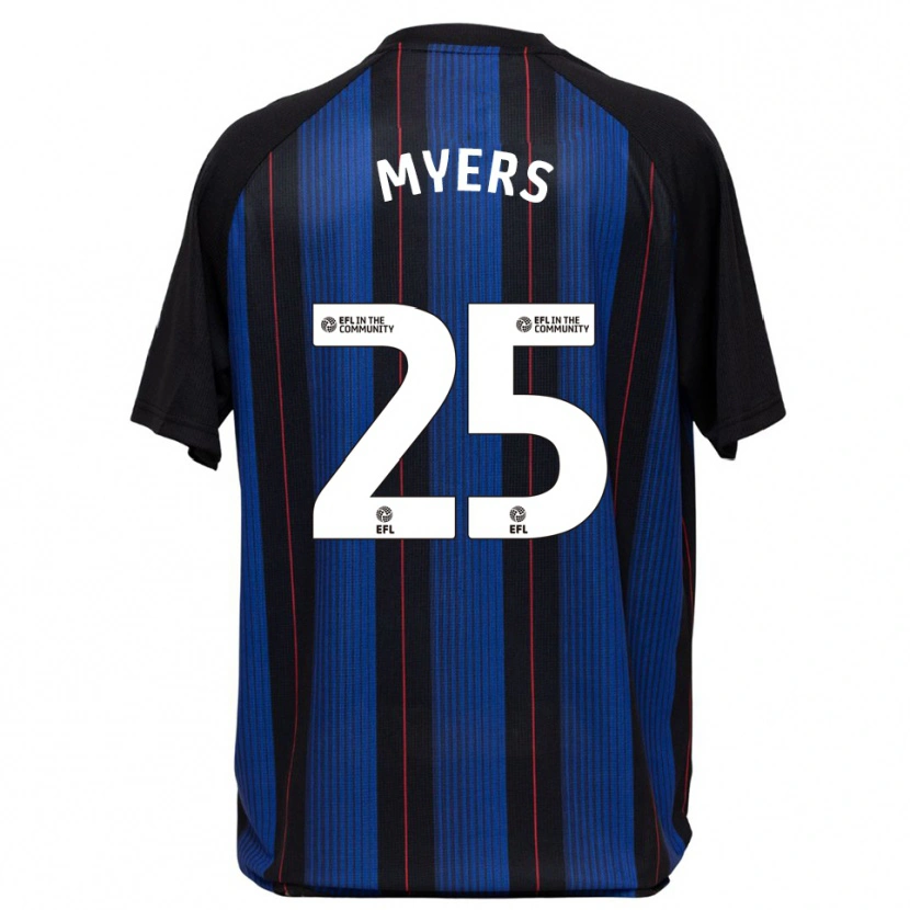 Danxen Kvinnor Maddie Myers #25 Blå Svart Bortatröja Matchtröjor 2025/26 Tröjor T-Tröja