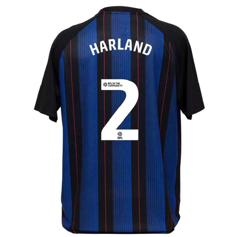 Danxen Kvinnor Jane Harland #2 Blå Svart Bortatröja Matchtröjor 2025/26 Tröjor T-Tröja