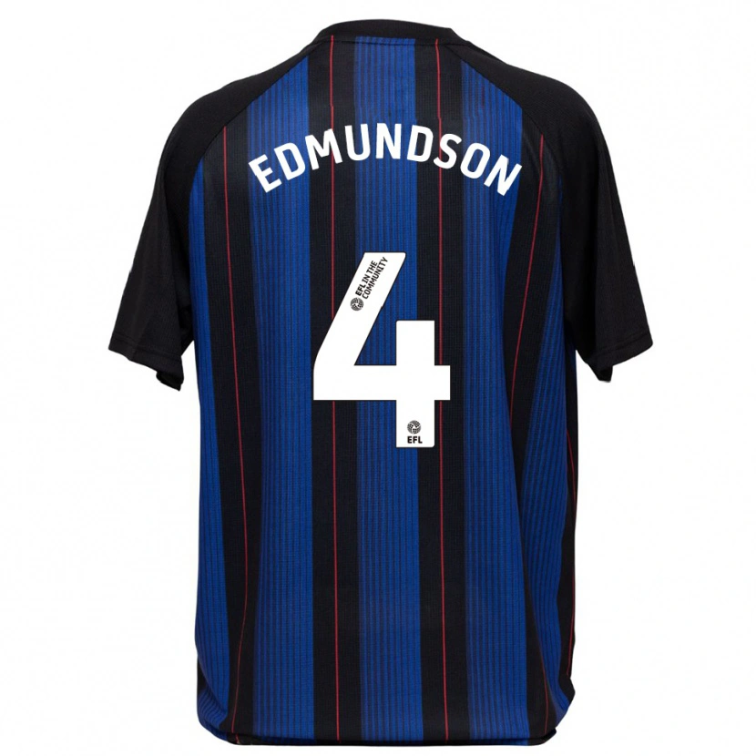 Danxen Kvinnor Logan Edmundson #4 Blå Svart Bortatröja Matchtröjor 2025/26 Tröjor T-Tröja