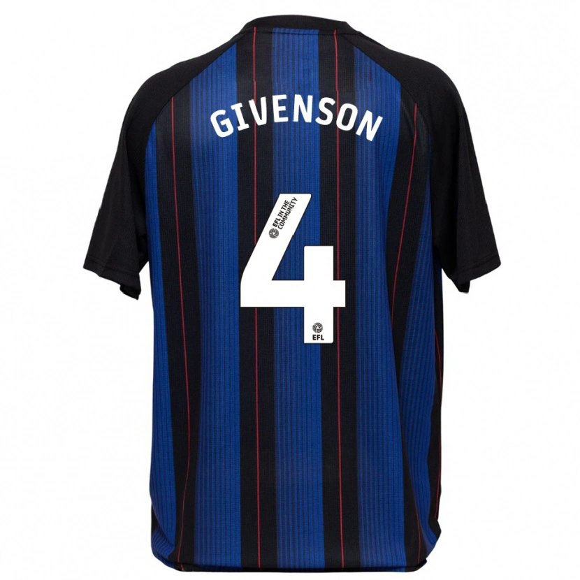 Danxen Kvinnor Ike Givenson #4 Blå Svart Bortatröja Matchtröjor 2025/26 Tröjor T-Tröja