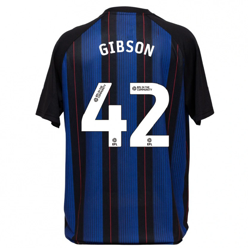 Danxen Kvinnor Joseph Gibson #42 Blå Svart Bortatröja Matchtröjor 2025/26 Tröjor T-Tröja