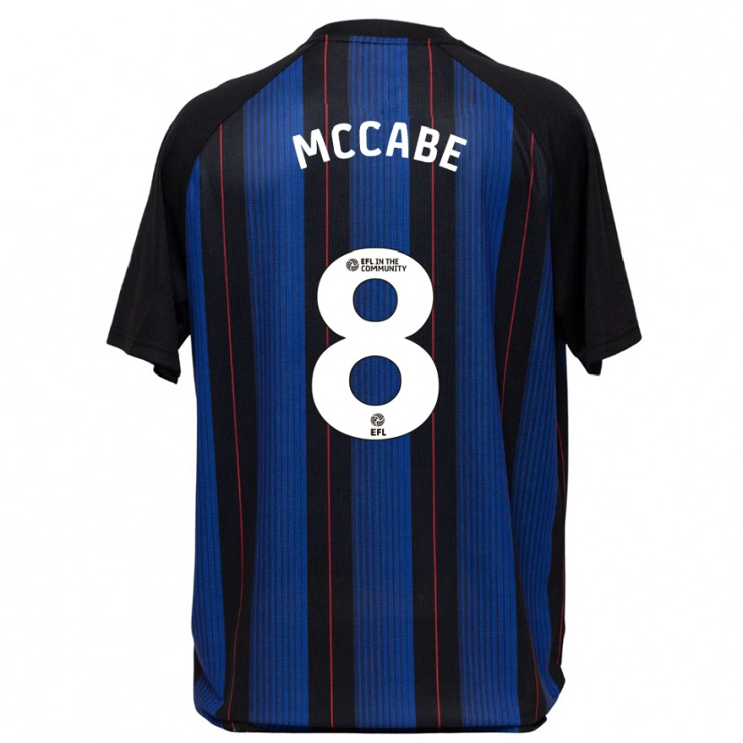 Danxen Kvinnor Iain Mccabe #8 Blå Svart Bortatröja Matchtröjor 2025/26 Tröjor T-Tröja