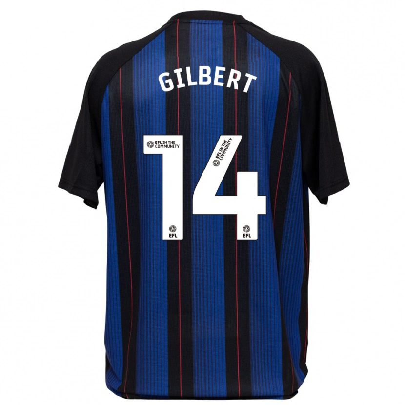Danxen Kvinnor Alex Gilbert #14 Blå Svart Bortatröja Matchtröjor 2025/26 Tröjor T-Tröja