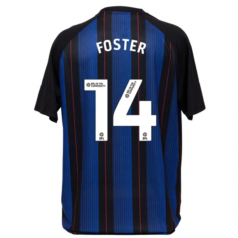 Danxen Kvinnor Emma Foster #14 Blå Svart Bortatröja Matchtröjor 2025/26 Tröjor T-Tröja