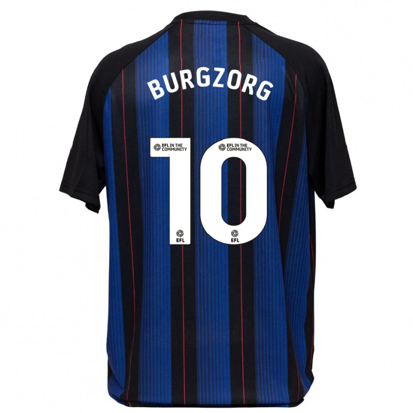 Danxen Kvinnor Delano Burgzorg #10 Blå Svart Bortatröja Matchtröjor 2025/26 Tröjor T-Tröja