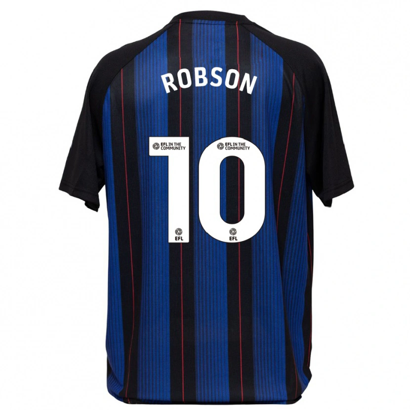 Danxen Kvinnor Lauren Robson #10 Blå Svart Bortatröja Matchtröjor 2025/26 Tröjor T-Tröja