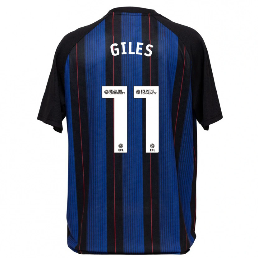 Danxen Kvinnor Leanna Giles #11 Blå Svart Bortatröja Matchtröjor 2025/26 Tröjor T-Tröja