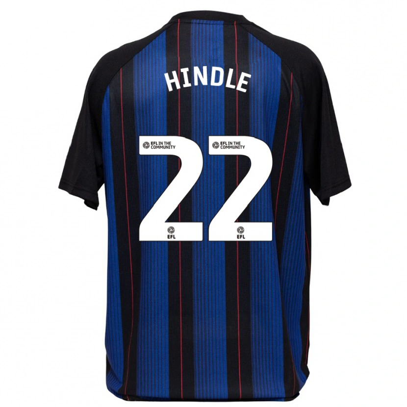 Danxen Kvinnor Rachel Hindle #22 Blå Svart Bortatröja Matchtröjor 2025/26 Tröjor T-Tröja