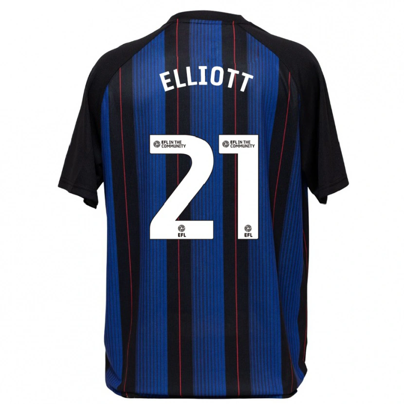 Danxen Kvinnor Felix Elliott #21 Blå Svart Bortatröja Matchtröjor 2025/26 Tröjor T-Tröja