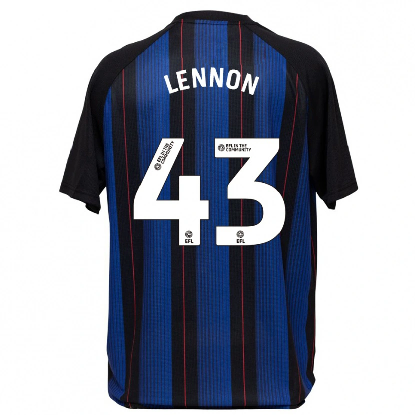 Danxen Kvinnor Charlie Lennon #43 Blå Svart Bortatröja Matchtröjor 2025/26 Tröjor T-Tröja