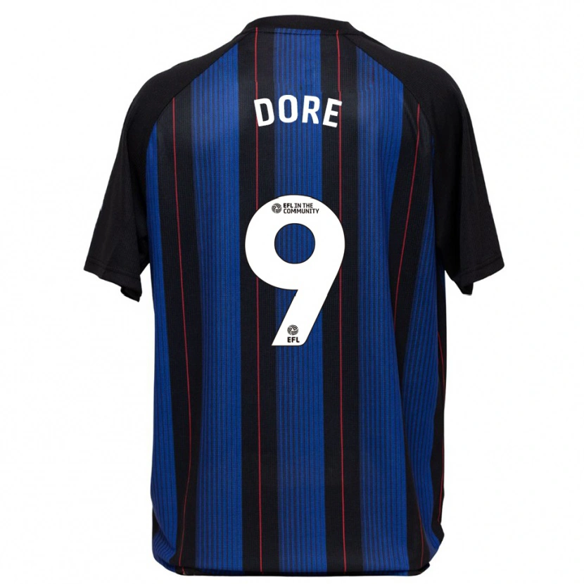 Danxen Kvinnor Addis Dore #9 Blå Svart Bortatröja Matchtröjor 2025/26 Tröjor T-Tröja