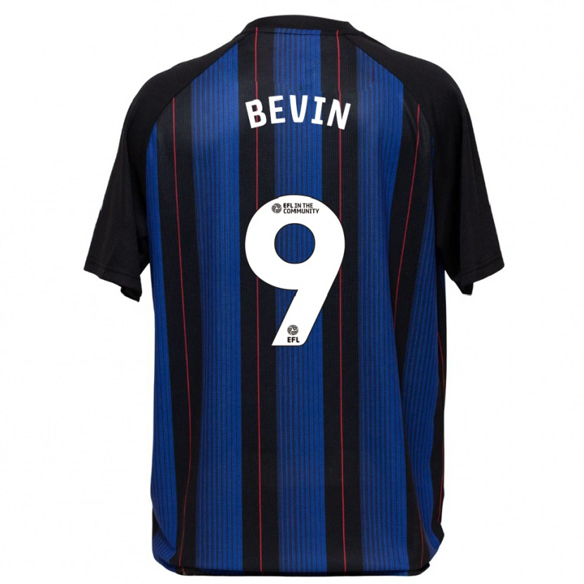 Danxen Kvinnor Leandro Bevin #9 Blå Svart Bortatröja Matchtröjor 2025/26 Tröjor T-Tröja
