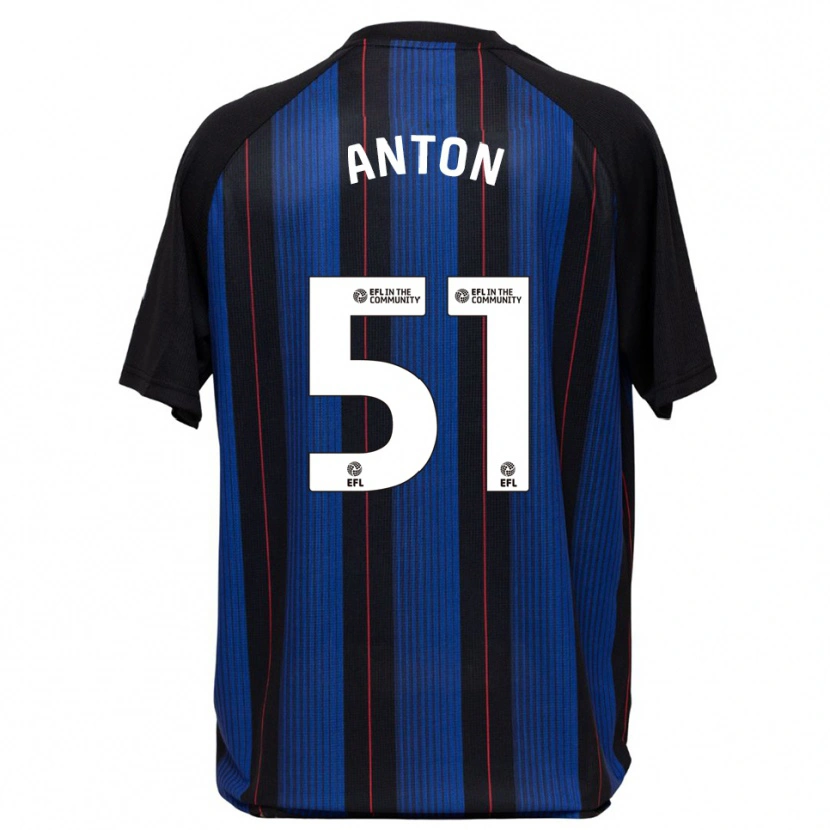 Danxen Kvinnor Anton Palmer #51 Blå Svart Bortatröja Matchtröjor 2025/26 Tröjor T-Tröja