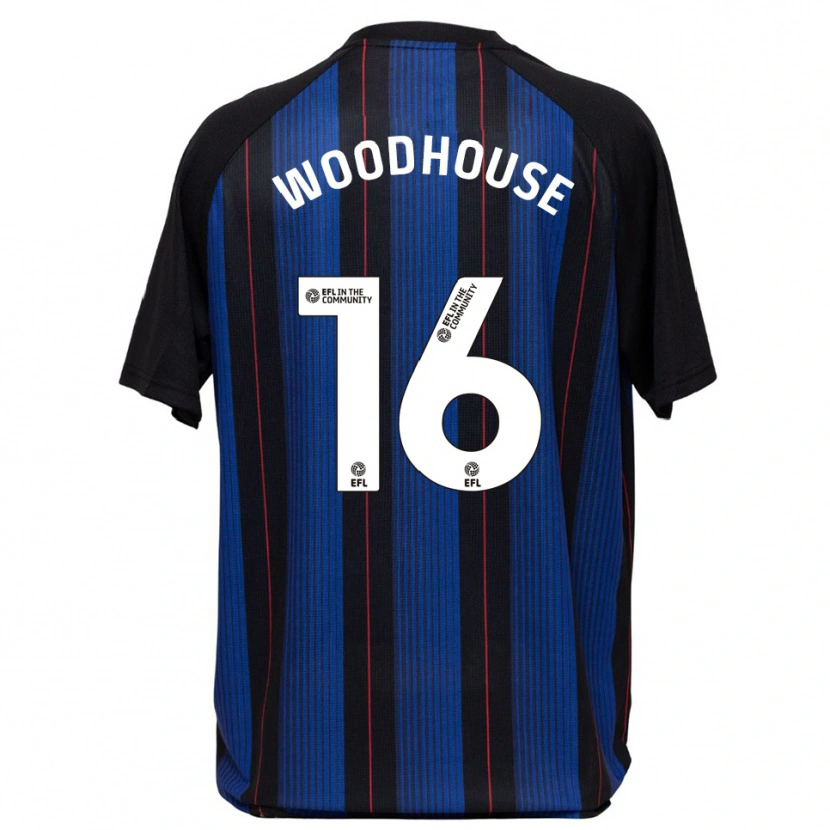 Danxen Kvinnor Mccartney Woodhouse #16 Blå Svart Bortatröja Matchtröjor 2025/26 Tröjor T-Tröja
