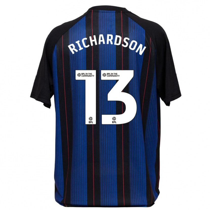 Danxen Kvinnor Joseph Richardson #13 Blå Svart Bortatröja Matchtröjor 2025/26 Tröjor T-Tröja