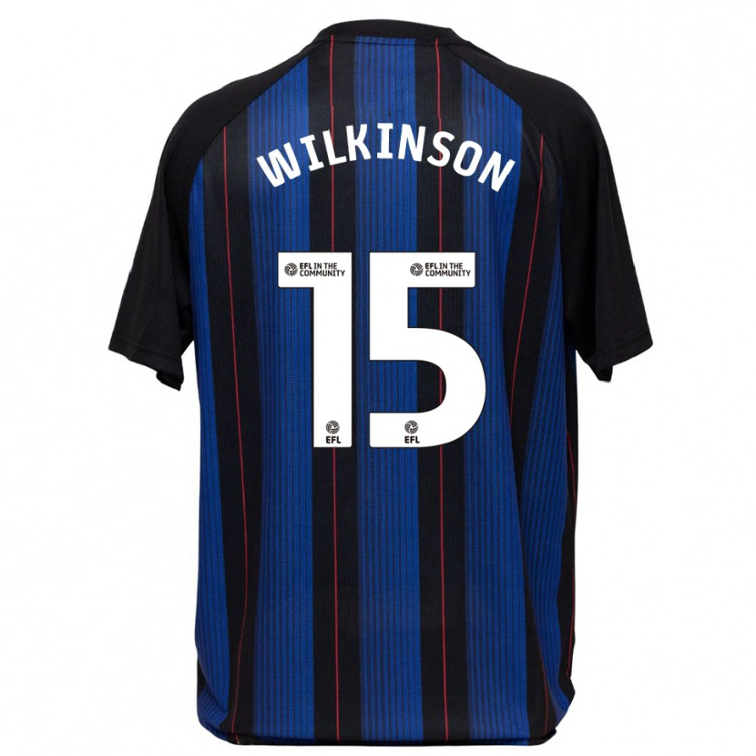Danxen Kvinnor Sharna Wilkinson #15 Blå Svart Bortatröja Matchtröjor 2025/26 Tröjor T-Tröja