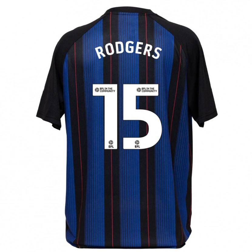 Danxen Kvinnor Amber Rodgers #15 Blå Svart Bortatröja Matchtröjor 2025/26 Tröjor T-Tröja