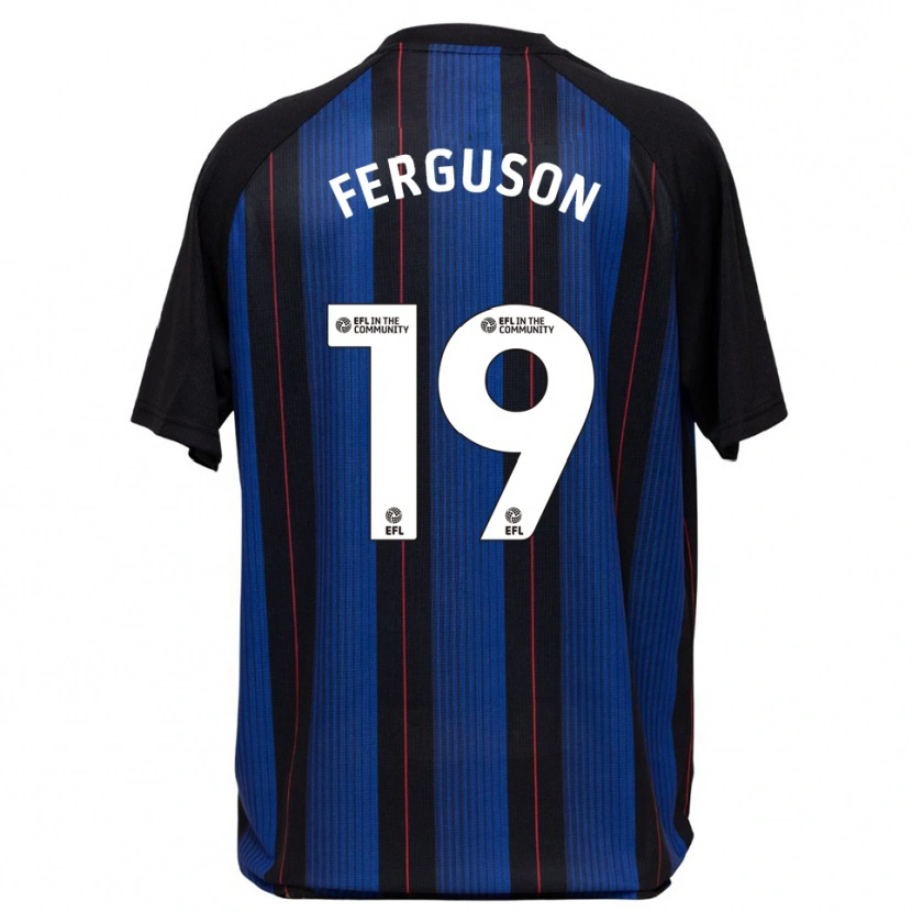 Danxen Kvinnor Becky Ferguson #19 Blå Svart Bortatröja Matchtröjor 2025/26 Tröjor T-Tröja