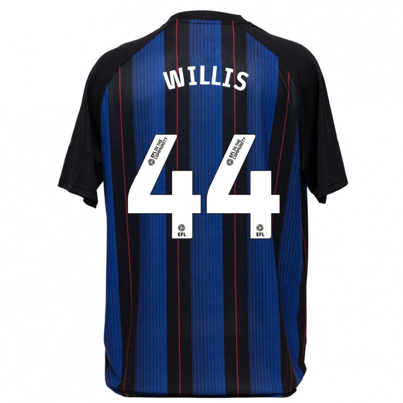 Danxen Kvinnor Pharrell Willis #44 Blå Svart Bortatröja Matchtröjor 2025/26 Tröjor T-Tröja