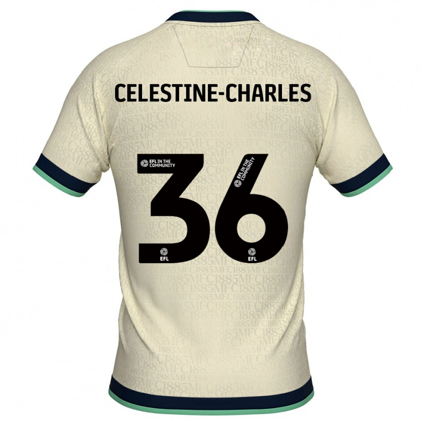 Danxen Kvinnor Jaiden Celestine-Charles #36 Champagne Marin Bortatröja Matchtröjor 2025/26 Tröjor T-Tröja