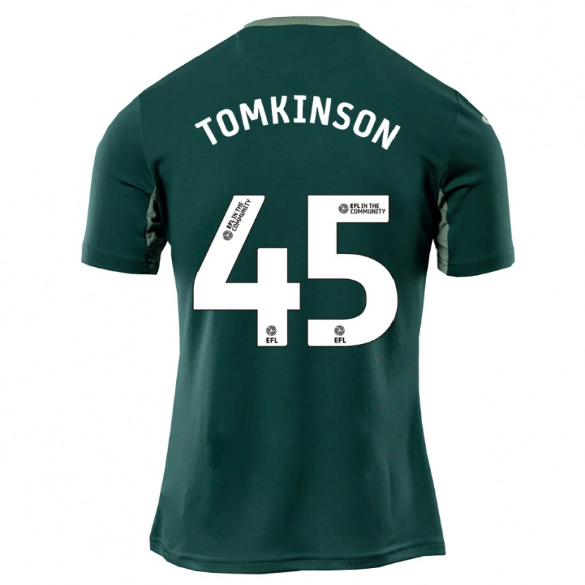 Danxen Kvinnor Jonathan Tomkinson #45 Grön Vit Lila Bortatröja Matchtröjor 2025/26 Tröjor T-Tröja