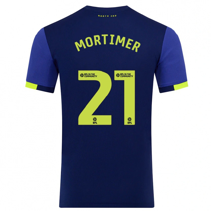 Danxen Kvinnor Jodie Mortimer #21 Marin Gul Bortatröja Matchtröjor 2025/26 Tröjor T-Tröja