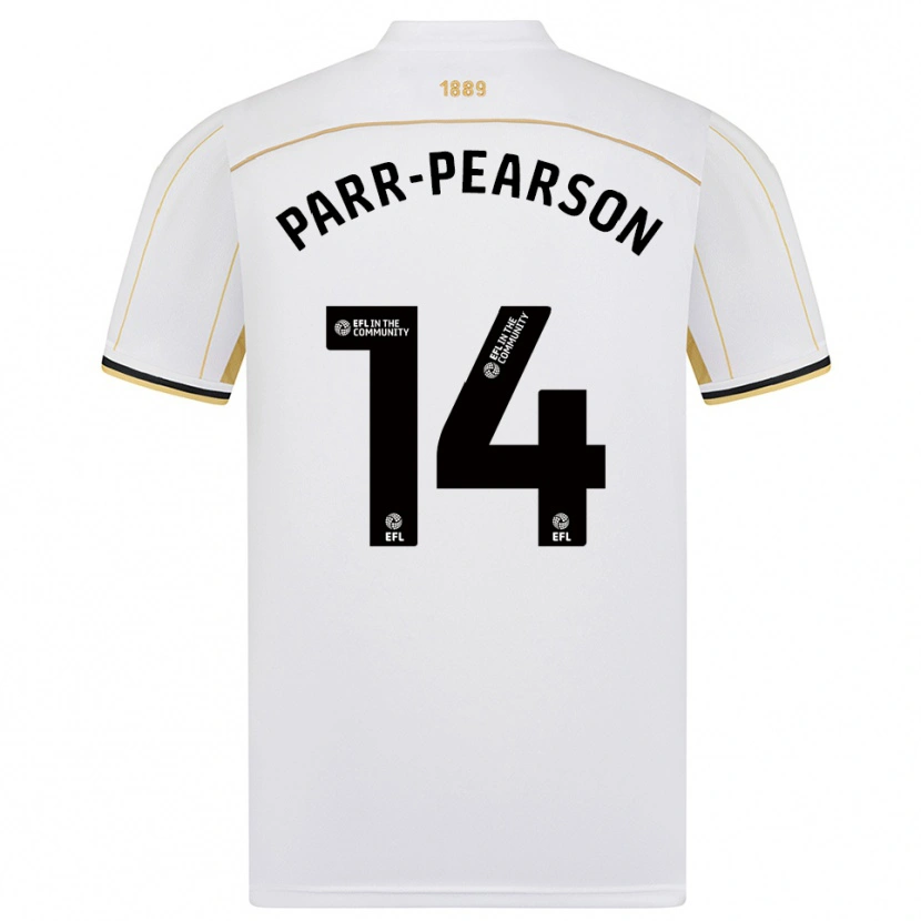 Danxen Kvinnor Marley Parr-Pearson #14 Vit Guld Bortatröja Matchtröjor 2025/26 Tröjor T-Tröja