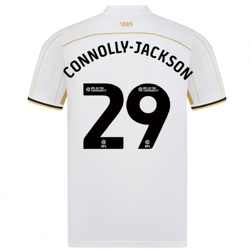 Danxen Kvinnor Fallon Connolly-Jackson #29 Vit Guld Bortatröja Matchtröjor 2025/26 Tröjor T-Tröja
