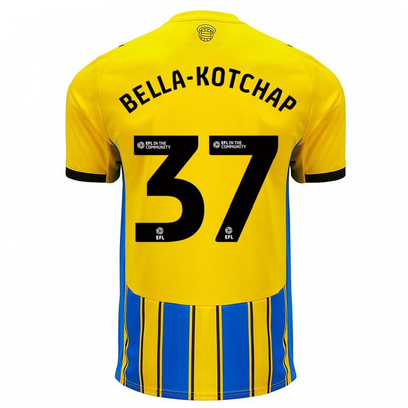 Danxen Kvinnor Armel Bella-Kotchap #37 Blå Gul Bortatröja Matchtröjor 2025/26 Tröjor T-Tröja