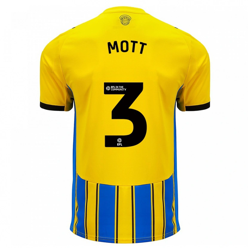 Danxen Kvinnor Millicent Mott #3 Blå Gul Bortatröja Matchtröjor 2025/26 Tröjor T-Tröja