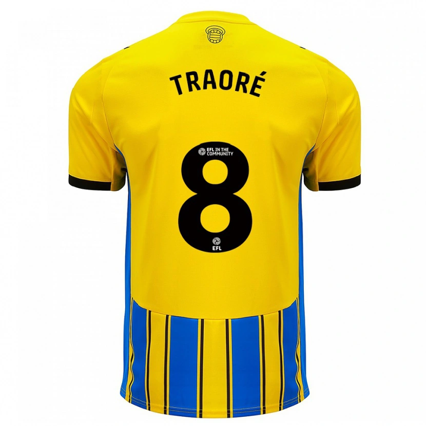 Danxen Kvinnor Daouda Traoré #8 Blå Gul Bortatröja Matchtröjor 2025/26 Tröjor T-Tröja
