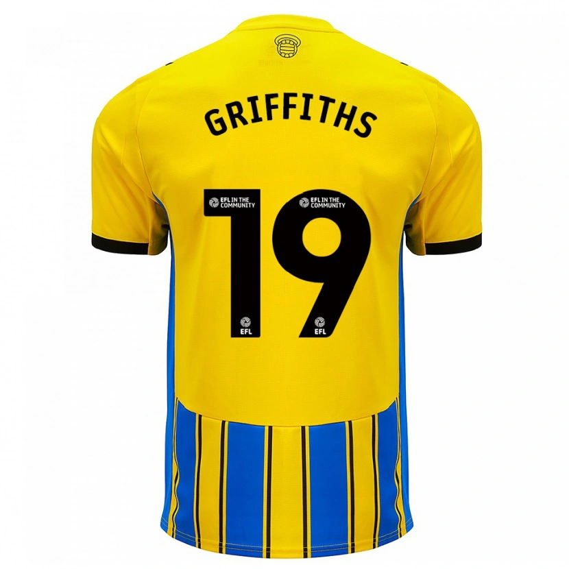 Danxen Kvinnor Alice Griffiths #19 Blå Gul Bortatröja Matchtröjor 2025/26 Tröjor T-Tröja