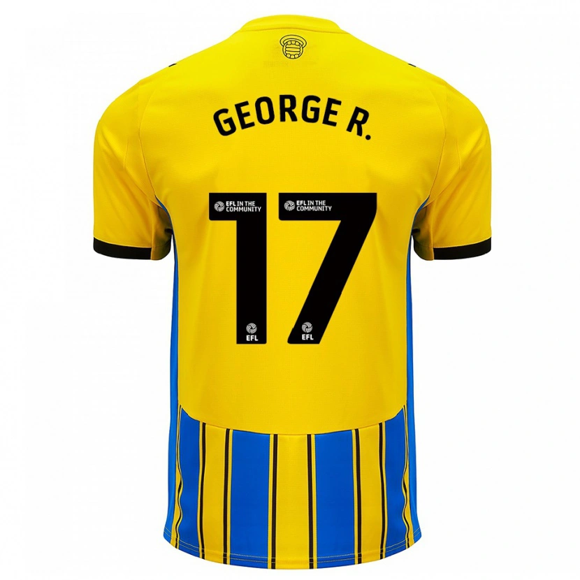 Danxen Kvinnor George Robinson #17 Blå Gul Bortatröja Matchtröjor 2025/26 Tröjor T-Tröja