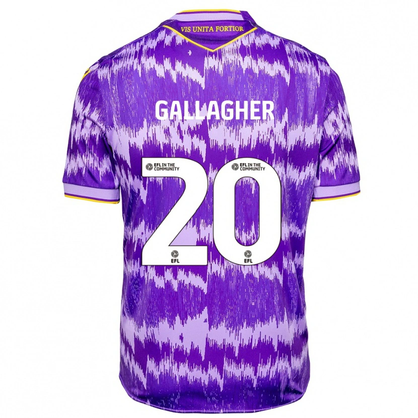 Danxen Kvinnor Sam Gallagher #20 Lila Gul Bortatröja Matchtröjor 2025/26 Tröjor T-Tröja